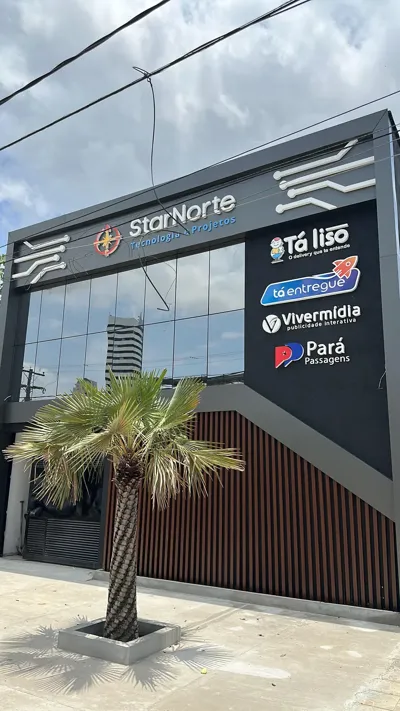 Fachada da sede da StarNorte Tecnologia e Projetos